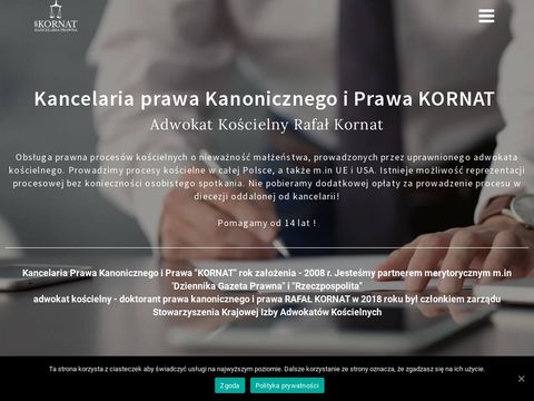 Kancelaria Prawa Kanonicznego | Kornat | Adwokat Kościelny Warszawa