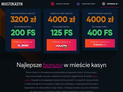 Portal o kasynach online - miastokasyn.pl