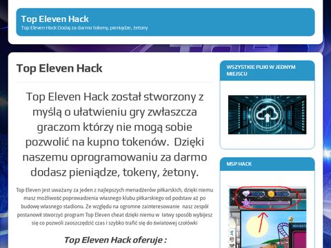Top Eleven Hack Dodaj tokeny, pieniądze, żetony