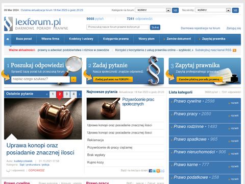 Bezplatne forum prawne - Bezplatna pomoc prawna - porady