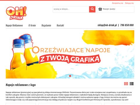 Oh-drink.pl - woda z logo