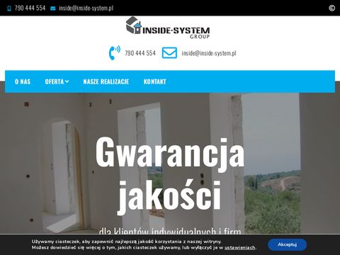 Inside System Kraków - tynki maszynowe