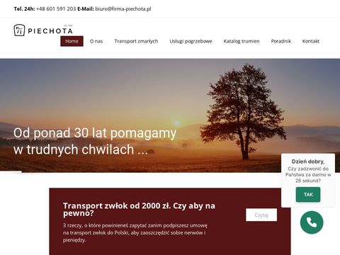 Firma-Piechota.pl - Międzynarodowy transport zwłok