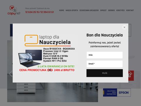 CopyNet Kraków - sprzedaż, dzierżawa, serwis kserokopiarek, drukarek, niszczarek, klimatyzatorów