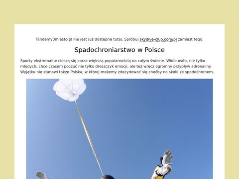 Skoki w tandemie ze spadochronem | SkyDive Club 3miasto