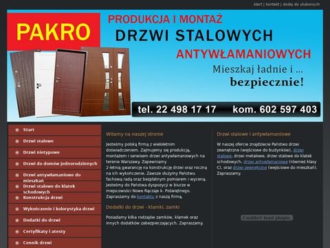 PAKRO - Producent Drzwi: Antywłamaniowe, Stalowe, Zewnętrzne - Warszawa