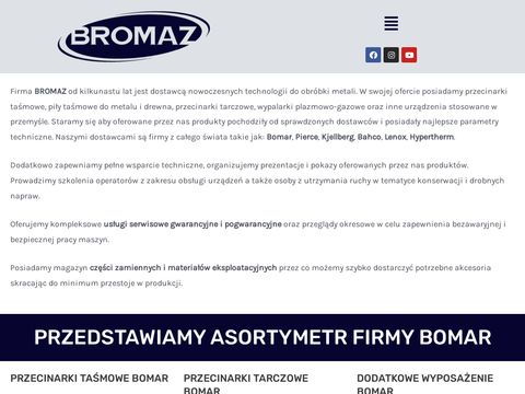 BROMAZ - przecinarki taśmowe BOMAR, piły Bomar, serwis Bomar, Burny, Harris