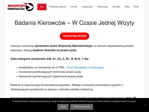 Badania Kierowców Warszawa - W Czasie Jednej Wizyty