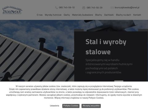 Firma handlowa Zajkowska Białystok blacha ocynkowana sprzedaż białystok