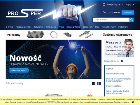 Prospersklep.pl - Sklep elektryczny i elektrotechniczny