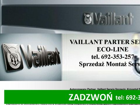 Usługi serwisowe kotłów Vaillant pieca - Junkers Szczecin 692-353-257