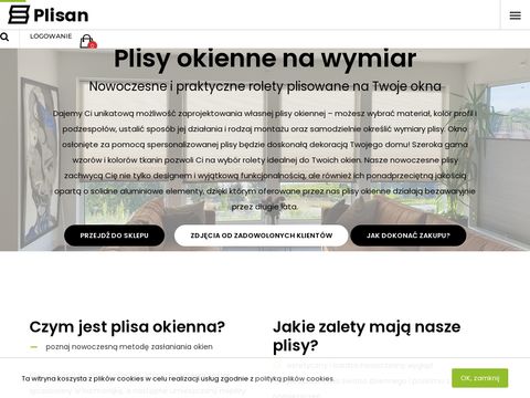 Żaluzje harmonijkowe - plisan.pl