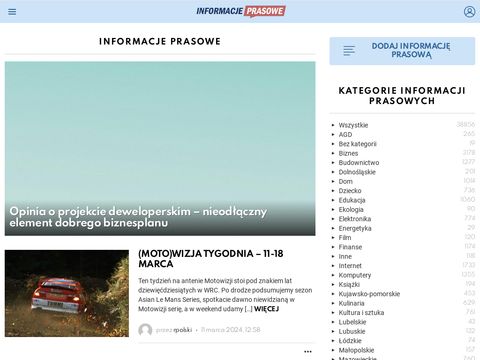 Informacje prasowe - rzecznikprasowy.pl
