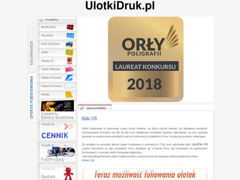 Druk plakatów, ulotek, wizytówek - Drukarnia internetowa online UlotkiDruk.pl