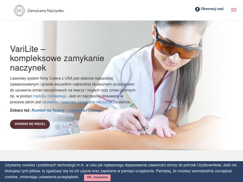 Zabiegi laserowe na naczynka - zamykamynaczynka.pl