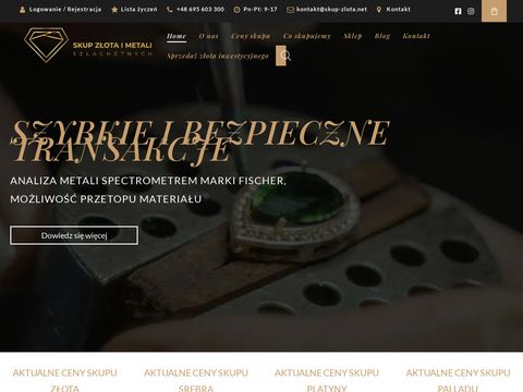 Internetowa platforma sprzedaży metali szlachetnych,handel złotem
