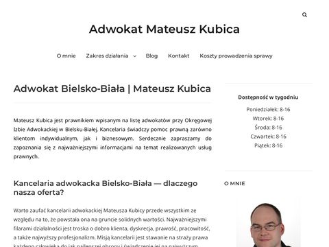 Kancelaria Adwokacka Bielsko-Biała | Adwokat Mateusz Kubica