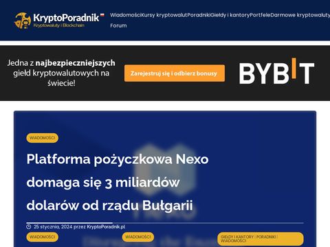Kryptoporadnik.pl - wiadomości bitcoin, notowania, poradniki