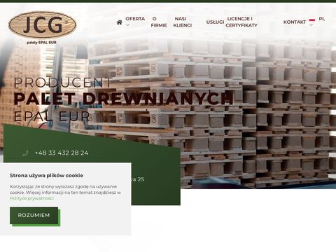JCG - Palety drewniane EUR EPAL, producent