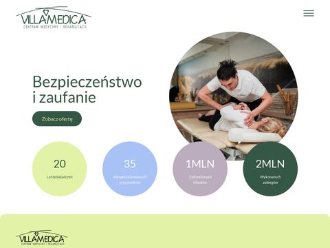 Fizjoterapeuta i masaże w CMiR Villa Medica we Wrocławiu.