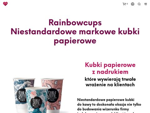 Papierowe kubki do kawy z własnym nadrukiem - rainbowcups.pl