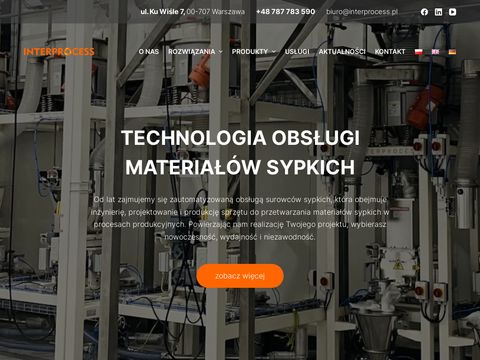 Transport pneumatyczny materiałów sypkich - interprocess.pl