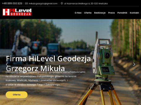 Usługi geodezyjne Nowy Targ - hilevelgeodezja.pl