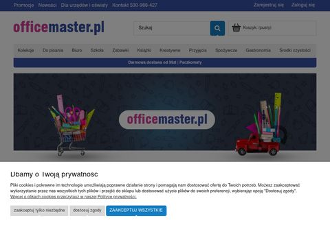Artykuły biurowe - materiały, akcesoria, przybory | Sklep internetowy Officemaster.pl