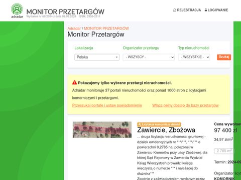 Licytacje komornicze Gdańsk – Monitor Adradar