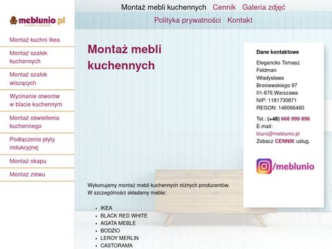 meblunio.pl - montaż kuchni IKEA