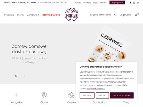Cukiernia online i stacjonarna Kraków - Ciasteczko.com