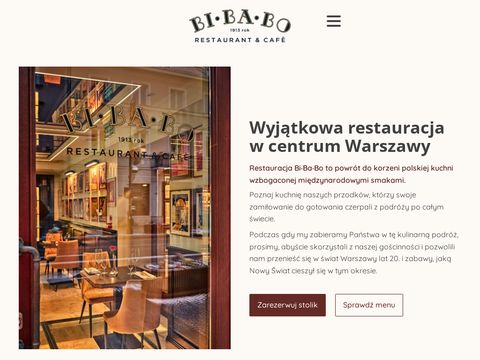Restauracja Bi∙Ba∙Bo i butikowy hotel w centrum Warszawy