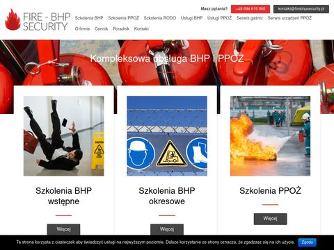 szkolenia BHP FIRE-BHP SECURITY