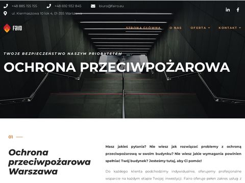 Ochrona przeciwpożarowa - Fairo Warszawa