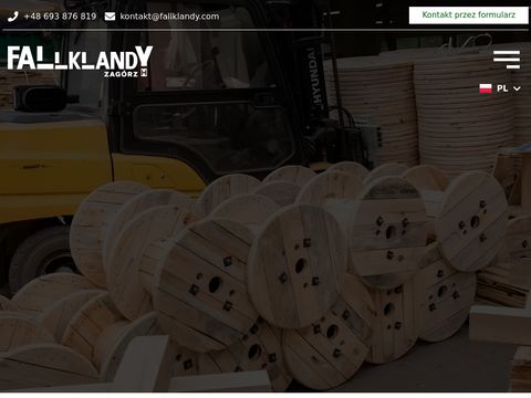 Fallklandy-Zagórz.pl - bębny drewniane kablowe, szpule drewniane