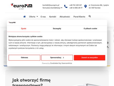 Europim.pl - czas pracy kierowców, biuro rachunkowe, szkolenia