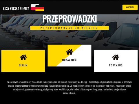 Główne miejscowości docelowe busów Polska-Niemcy