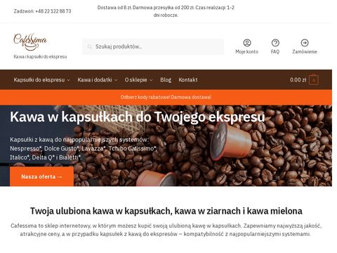 Kawa w kapsułkach - cafessima.pl