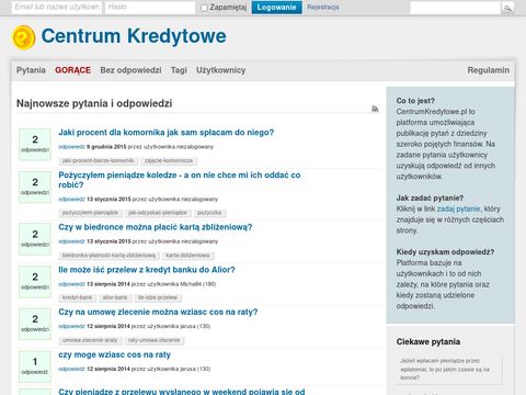 Informacje kredytowe - Centrum Kredytowe.pl