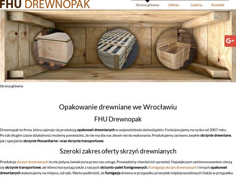 www.drewnopak.eu Skrzynie fumigowane Wrocław