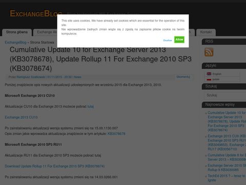 ExchangeBlog MS Exchange wdrozenia