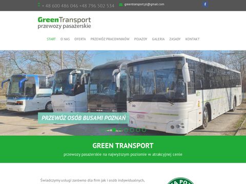 Green Transport - Przewóz osób Poznań - wynajem busów, autobusów