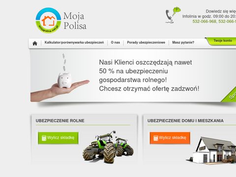 Kalkulator ubezpieczeń - mojapolisa.net.pl