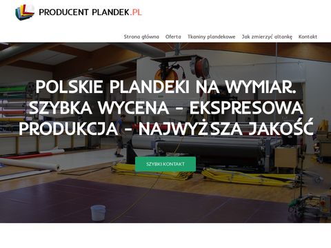 Plandeki przemysłowe - producentplandek.pl