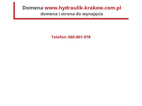 Usługi hydrauliczne Kraków