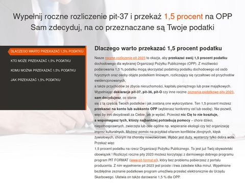 www.formatpit.pl 1 procent dla OPP - pit 2020
