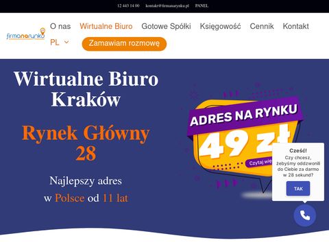 Wirtualne biura Kraków - firmanarynku.pl