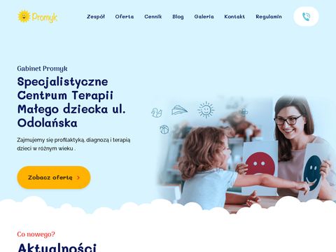 Gabinet Promyk - Psycholog Dziecięcy, Integracja Sensoryczna, Logopeda Dziecięcy | Warszawa