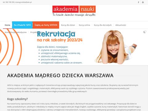 Akademia Nauki – najlepszy kurs szybkiego czytania dla dzieci w Warszawie