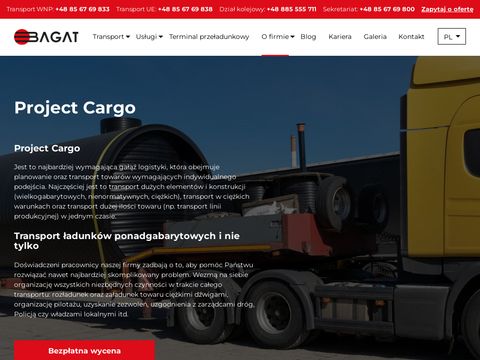 Transport kolejowy zapewnia firma BAGAT